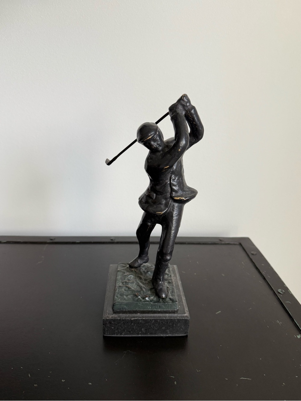 Bronzed Golfer Sculpture Decorative Home Art